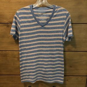 BDG Slim Fit Striped V-Neck T-Shirt